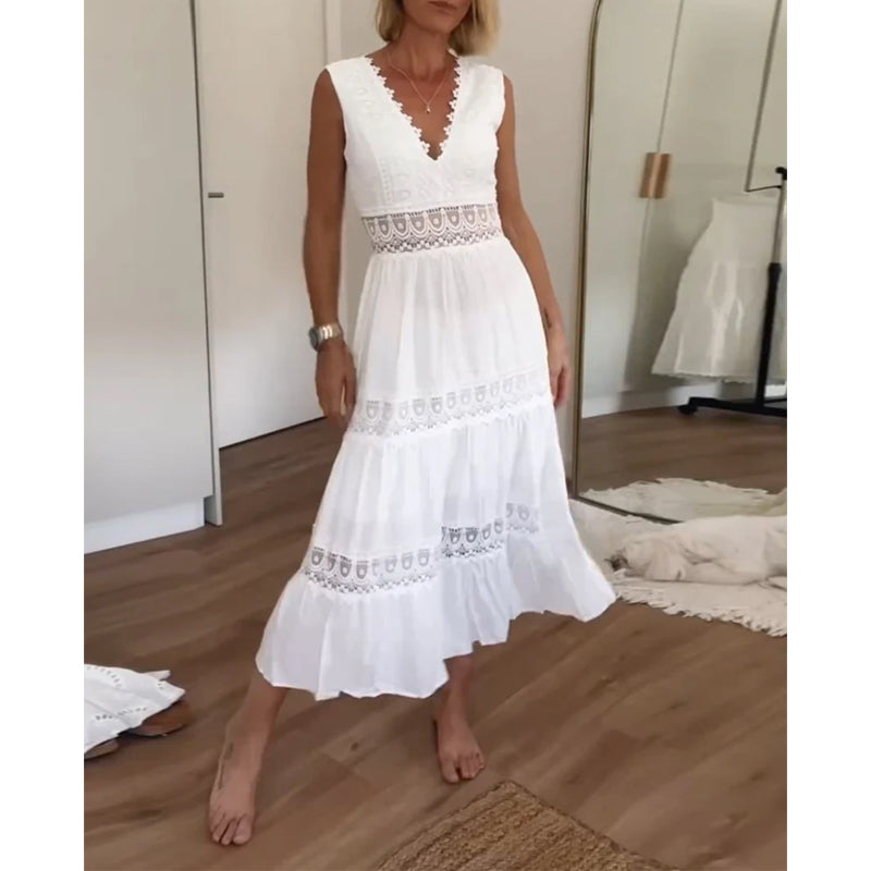 Elodie Boho Patchwork Sundress