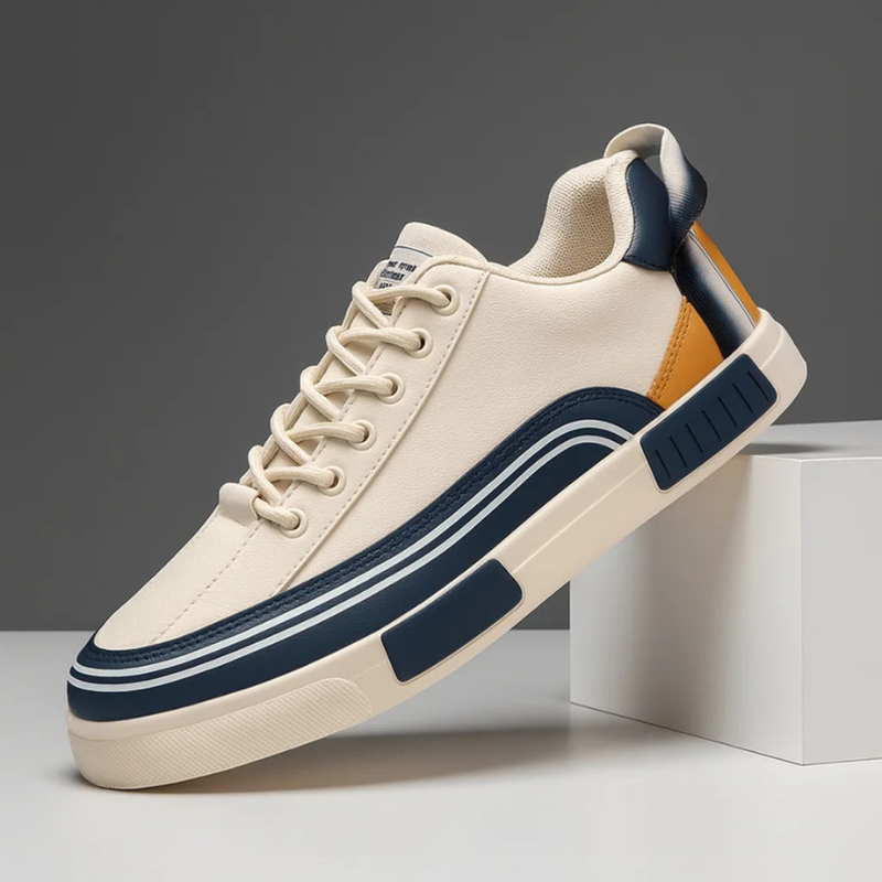 Altheo Men’s Leather Sneakers – Genuine Italian Leather Casual Shoes