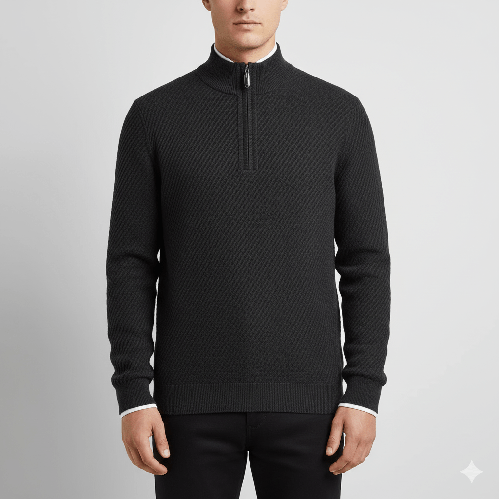 Sven Men’s Quarter-Zip Sweater – Lightweight Soft Knit Pullover
