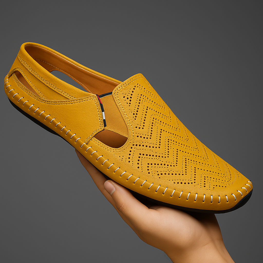 Danilo Italian Leather Sandals – Cushioned Breathable Casual Leather Shoes