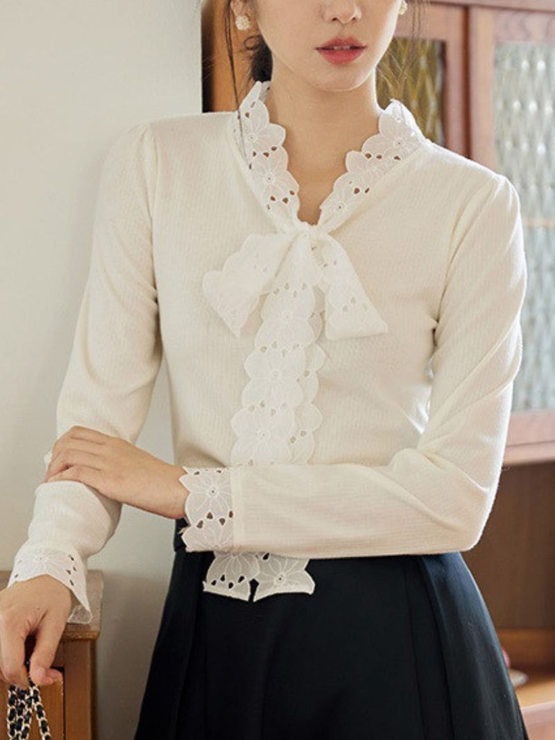 Lennon Women's Lace-Up Cotton Top