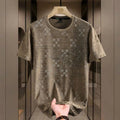 Ethan Men’s T-Shirt – Ice Silk Tee with Tonal Dragon Embroidery