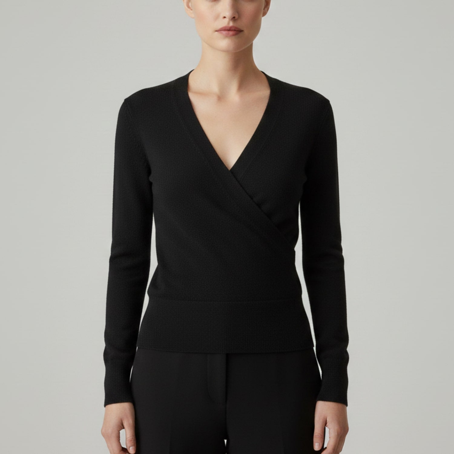Berkis Women’s Knit Sweater – Crossover Front Pullover