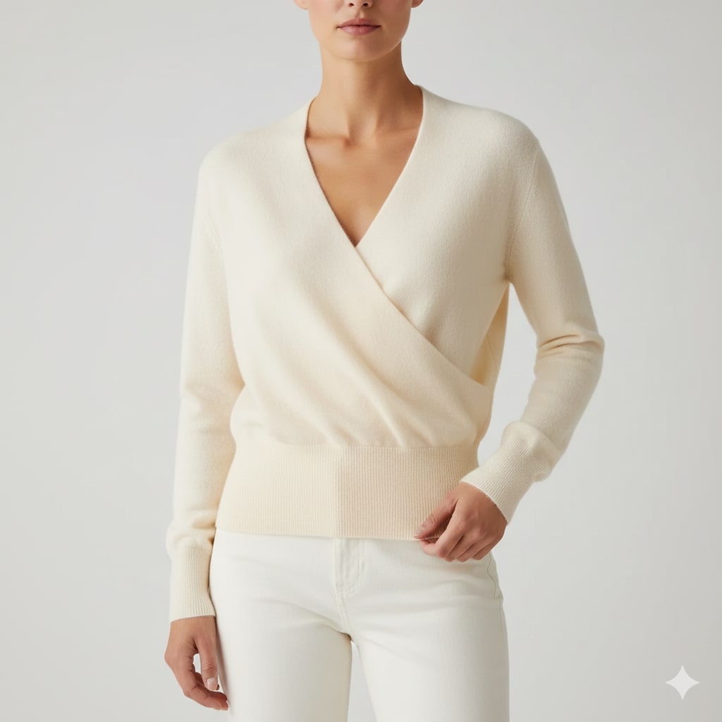 Berkis Women’s Knit Sweater – Crossover Front Pullover