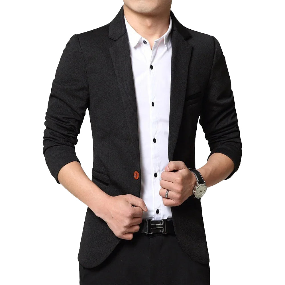 Nathan Men’s Blazer Jacket – Soft Tailored Fit with Notched Lapels & Double Pockets