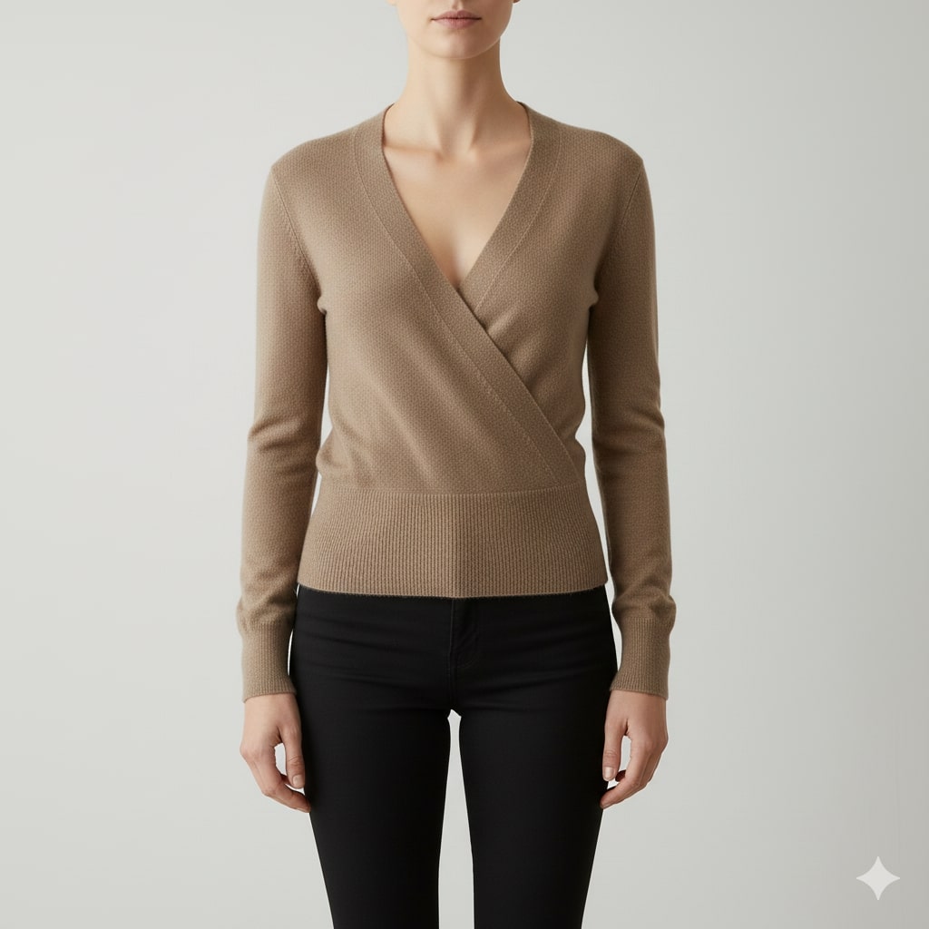 Berkis Women’s Knit Sweater – Crossover Front Pullover