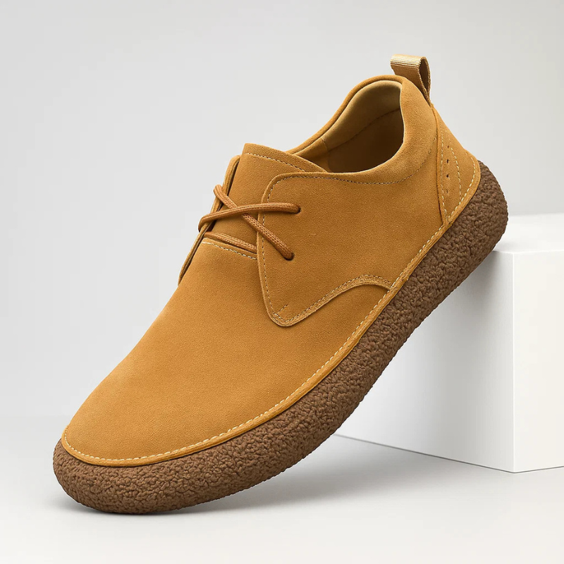 Jackie Men’s Suede Casual Shoes – Cushioned Lining with Flexible Rubber Sole