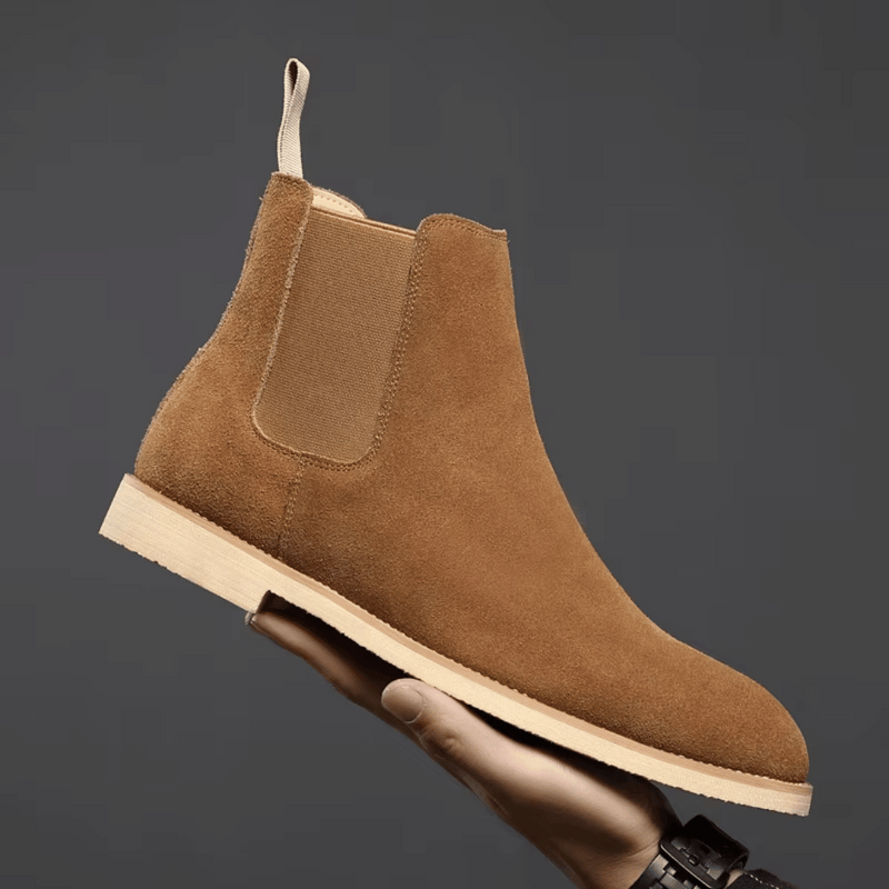 Verona - Men's Suede Chelsea Boots - Slip-On Ankle Boots