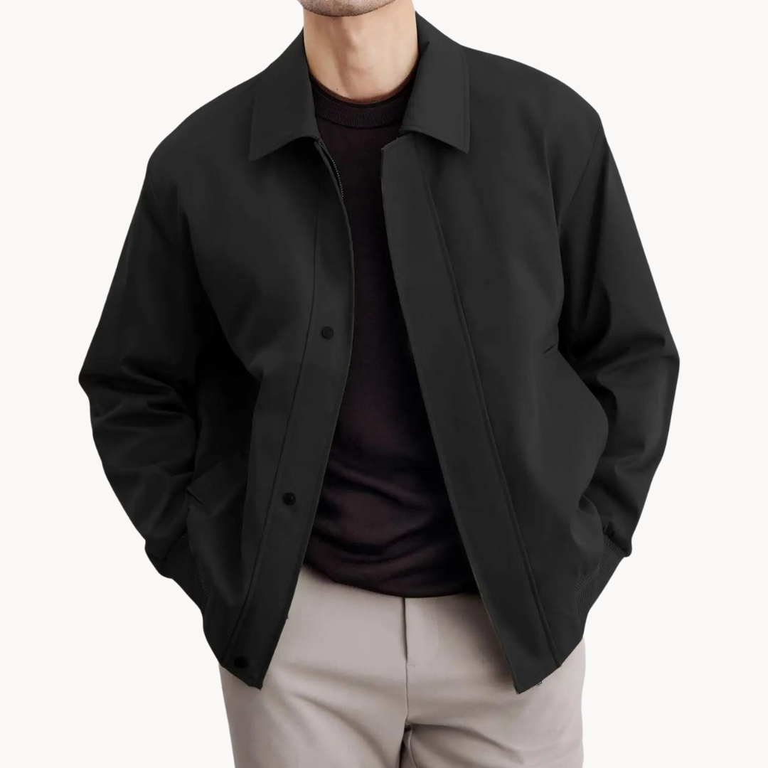 Rafael Men’s Canvas Jacket – Zippered Casual Business Jacket
