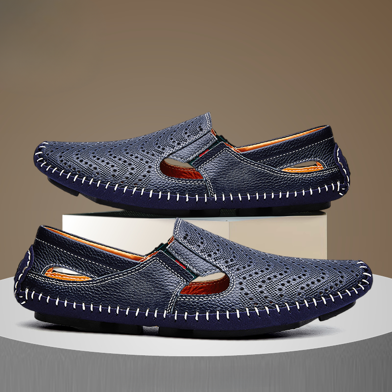 Danilo Italian Leather Sandals – Cushioned Breathable Casual Leather Shoes
