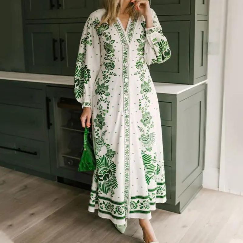 Kai Chic Floral Pattern Dress