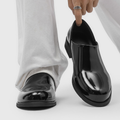Montarro Men’s Leather Loafers – Gloss Finish Men's Dress Shoes