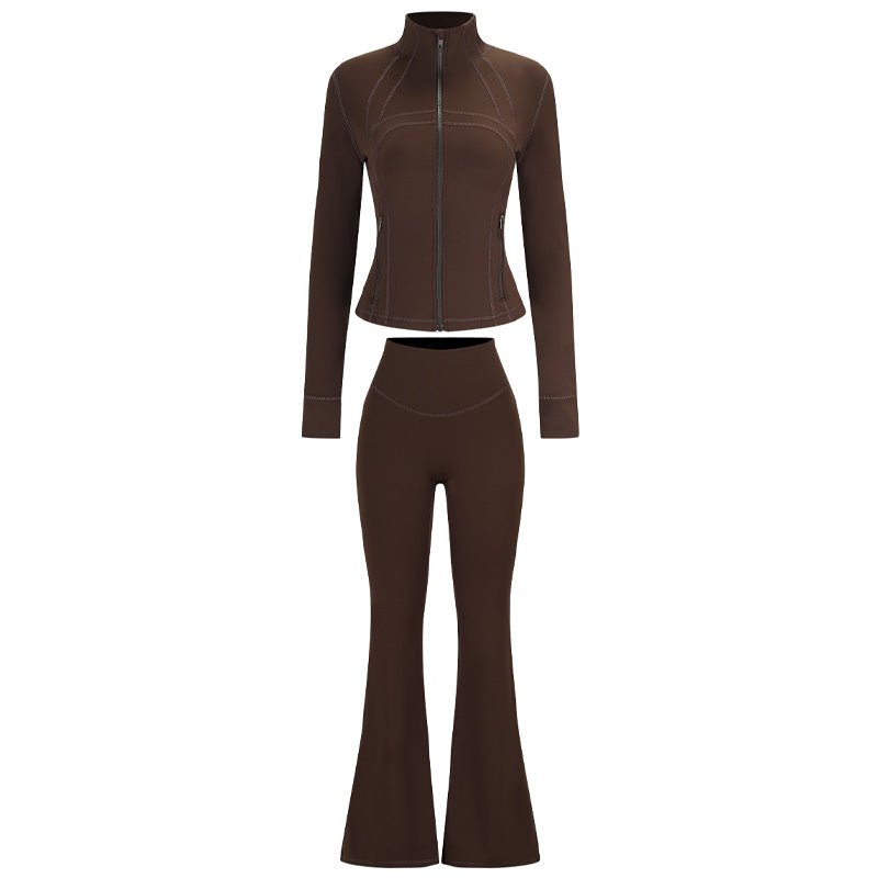 Finn Slimming Zip Jacket & Flared Pants Set