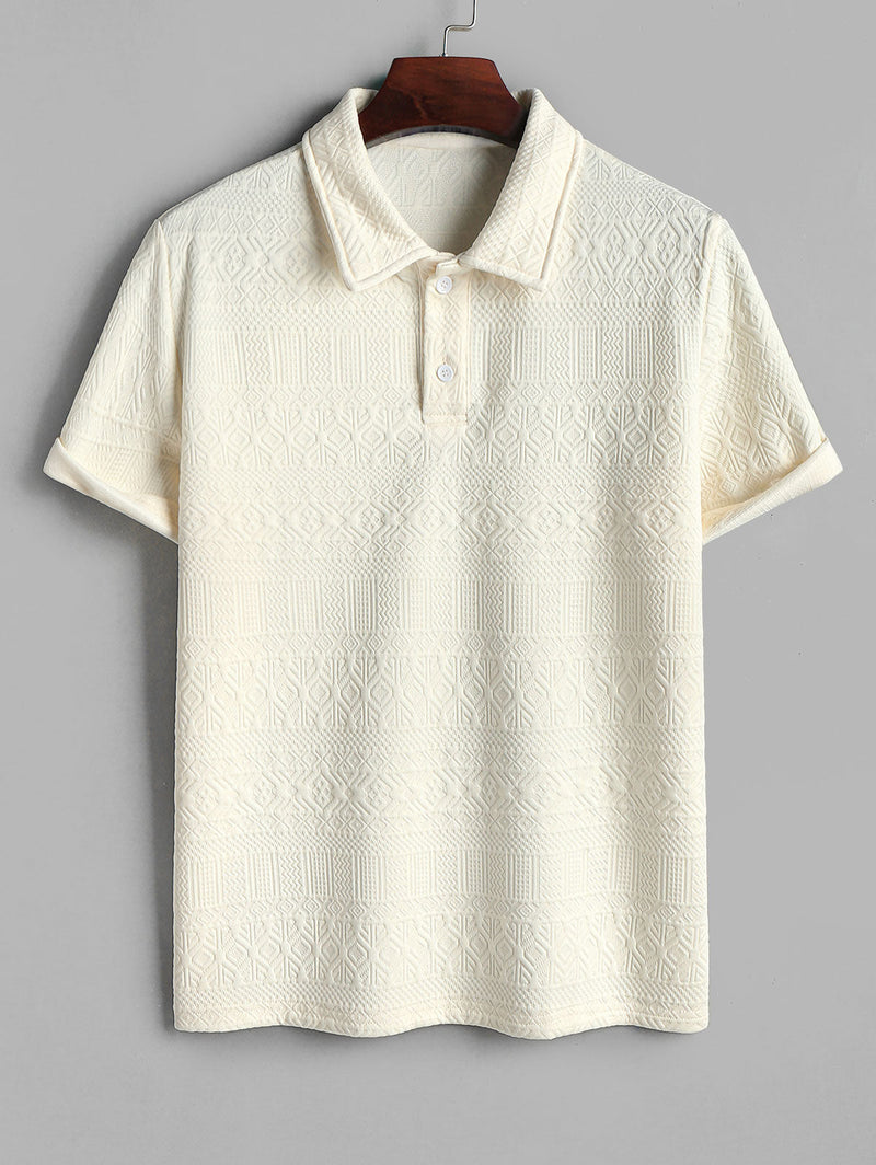Lukas Men's Everyday Polo – Casual Ribbed Polo with Modern Detailing
