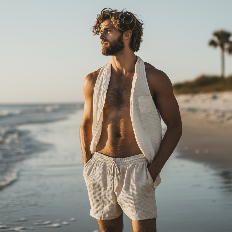 Vivian Coast Skin-Friendly Waffle Shorts