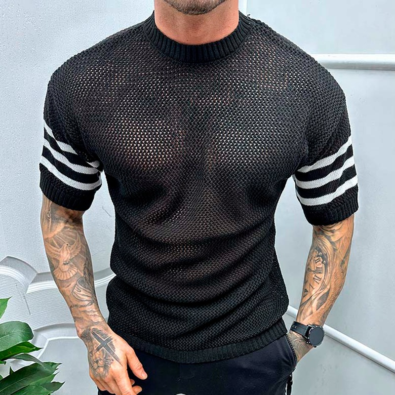 Brielle Knitted Back Round Neck Tee