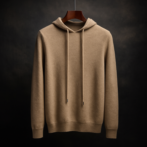 Armano Men’s Pullover Hoodie Sweater – Merino Wool Knit with Relaxed Fit