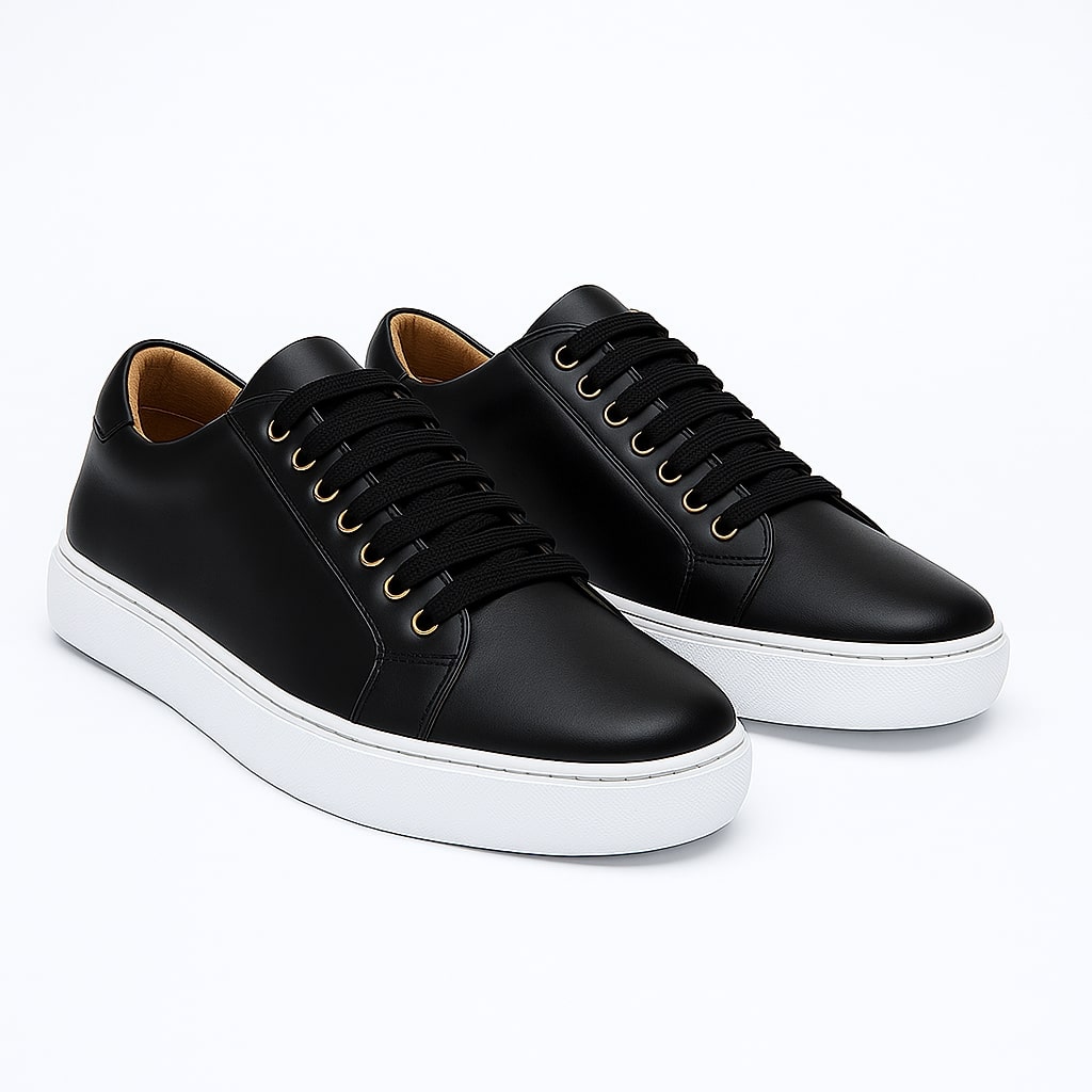 Lorenzo Men’s Leather Sneakers – Premium Comfort & Durable Grip