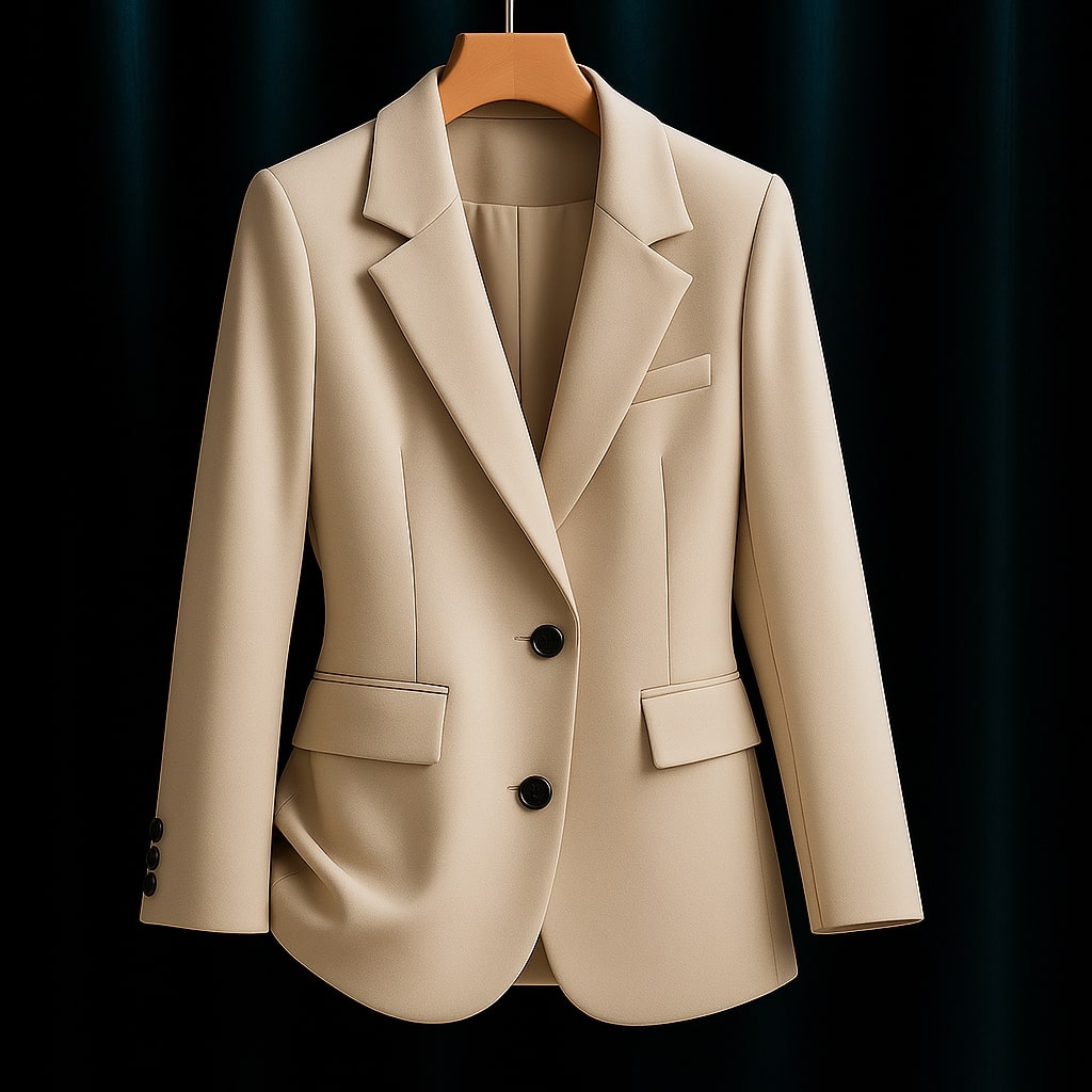 Cristina Women’s Tailored Blazer – Structured Woven Jacket