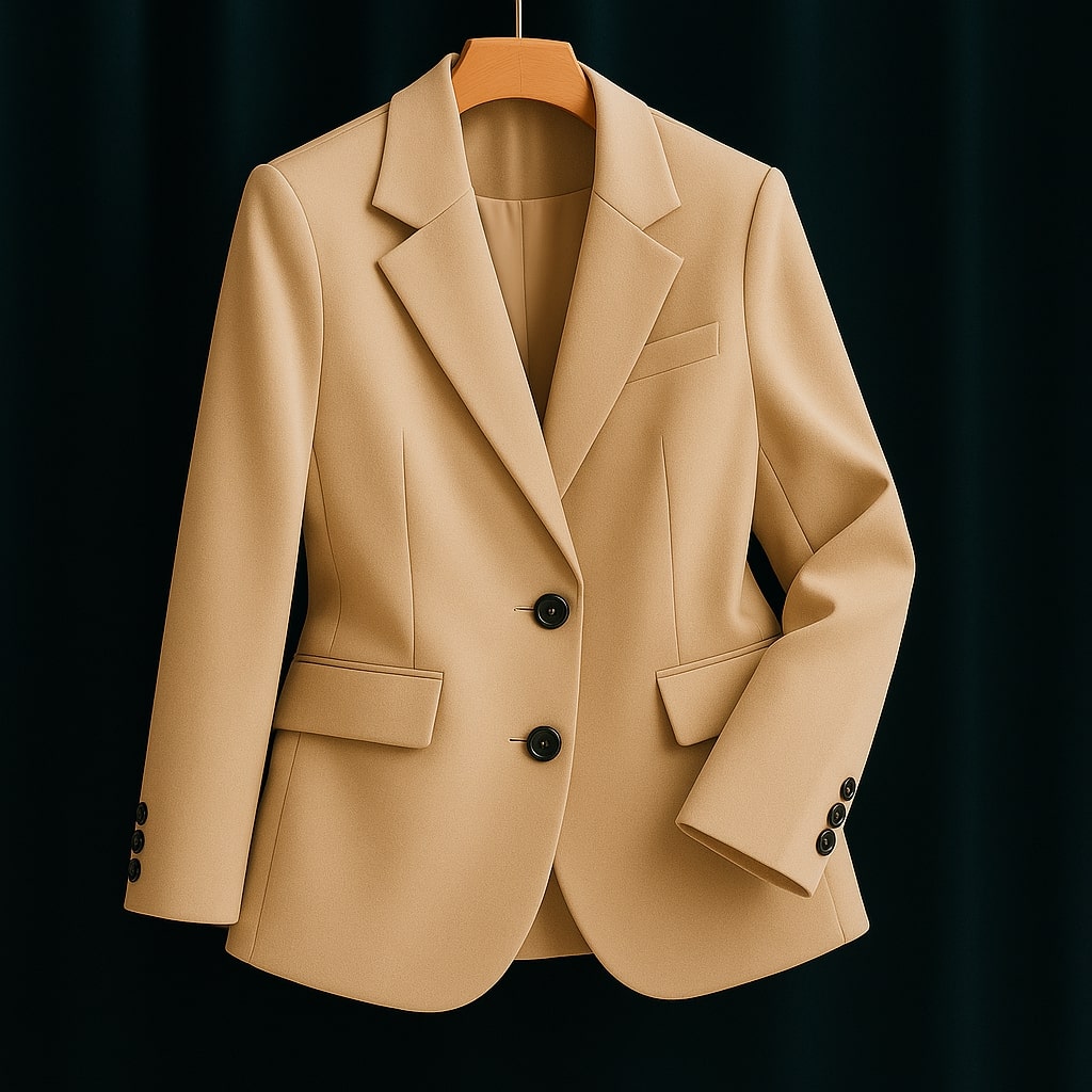 Cristina Women’s Tailored Blazer – Structured Woven Jacket