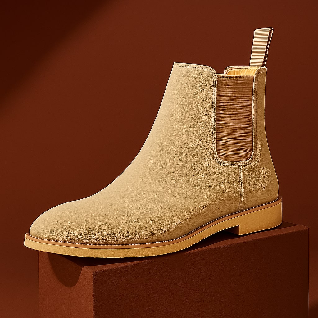 Sarmiento Men’s Leather Chelsea Boots – Structured Comfort & Durable Design