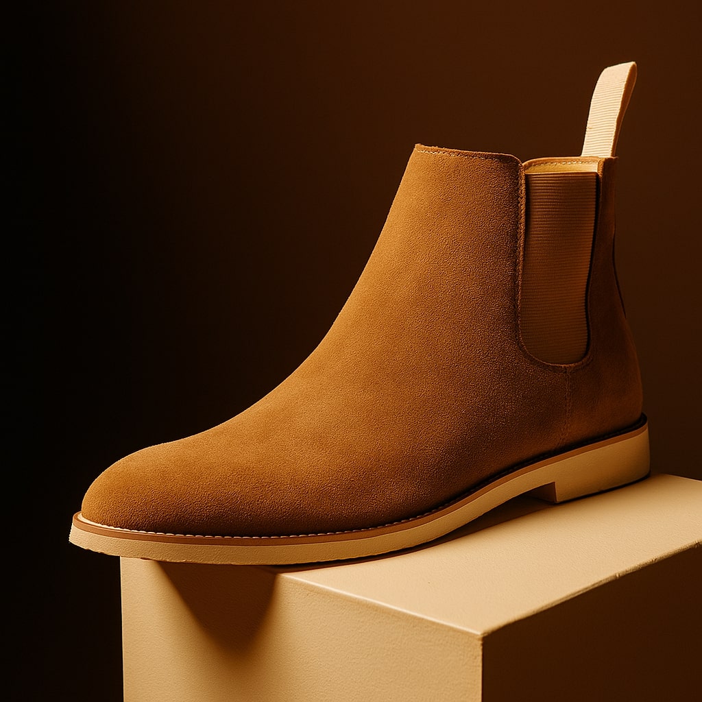 Sarmiento Men’s Leather Chelsea Boots – Structured Comfort & Durable Design