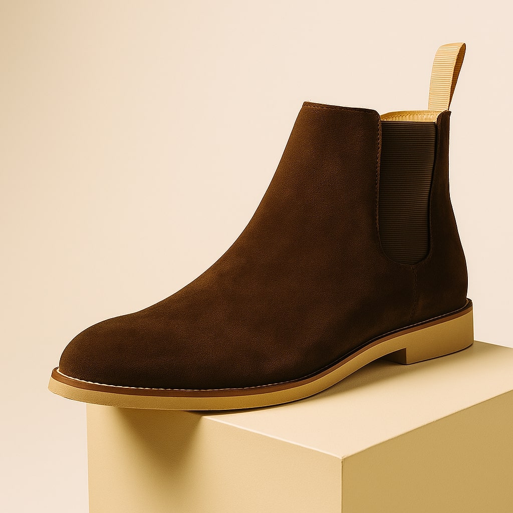 Sarmiento Men’s Leather Chelsea Boots – Structured Comfort & Durable Design