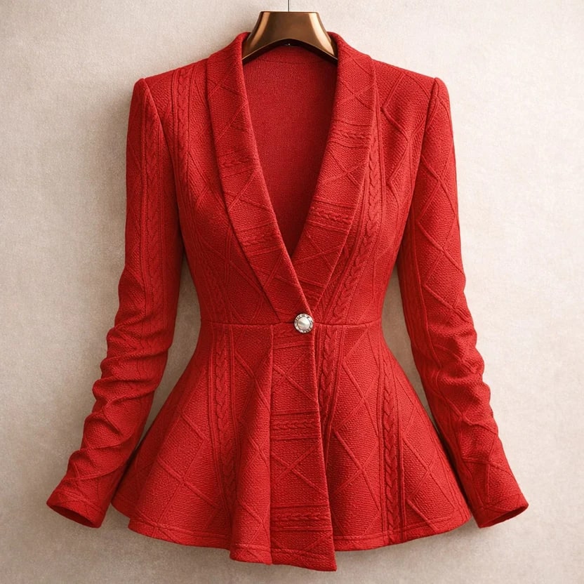 Ananya Women’s Jacket – Sculpted Peplum Fit
