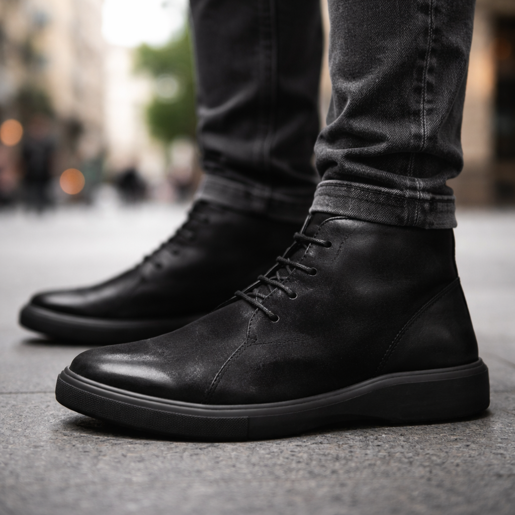 Torino Ankle Leather Shoes