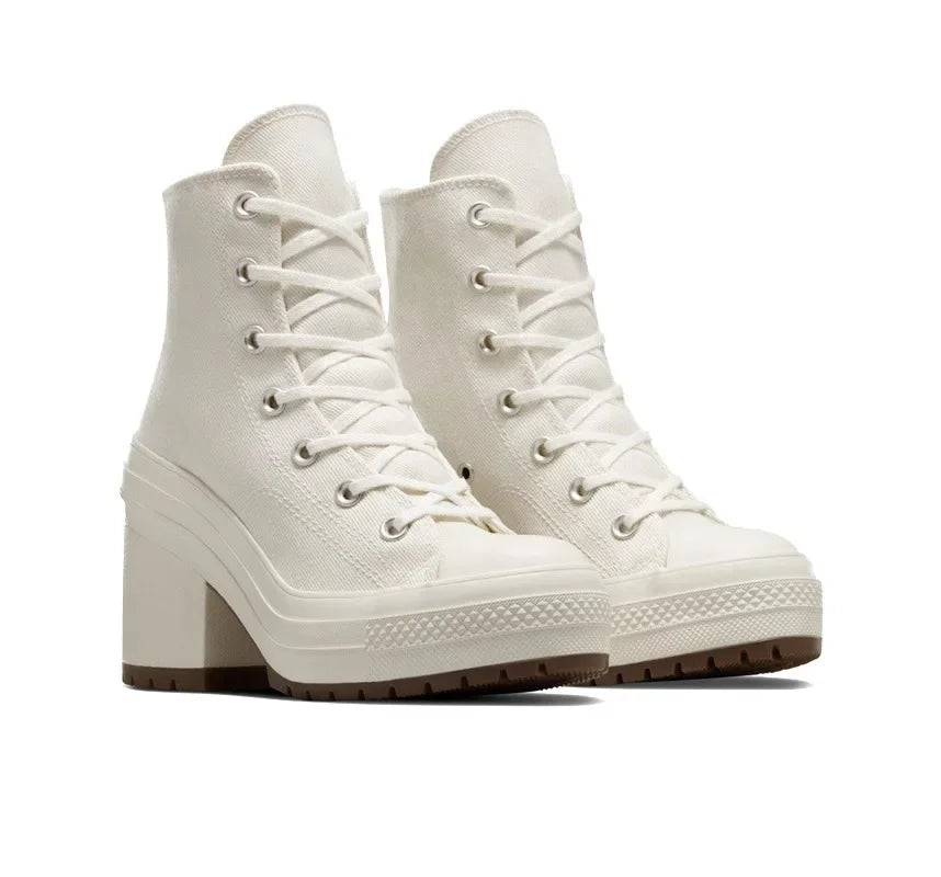 Kenneth Men’s Platform Boots – Chunky Canvas High-Top with Sculpted Heel