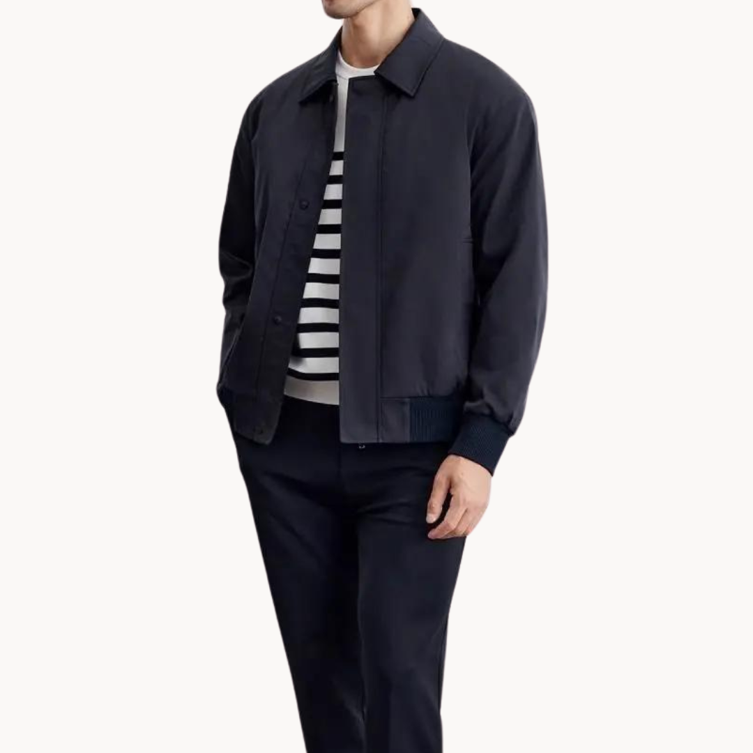 Rafael Men’s Canvas Jacket – Zippered Casual Business Jacket