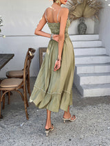 Elias Casual Bowtie Suspender Dress