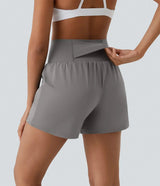 Sienna Performance Pocket Shorts – High-Waist Yoga Shorts with Coverage & Storage