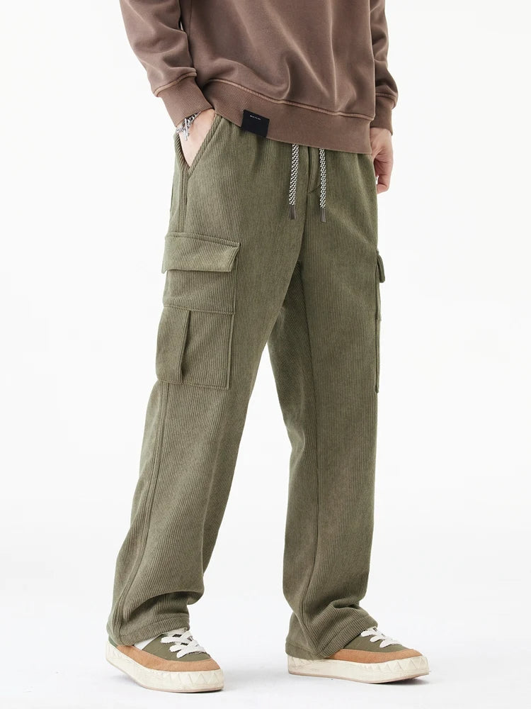 Hayes Corduroy Cargo Pants – Soft Stretch Fabric with Tapered Fit for Everyday Wear