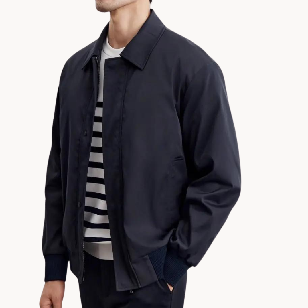 Rafael Men’s Canvas Jacket – Zippered Casual Business Jacket