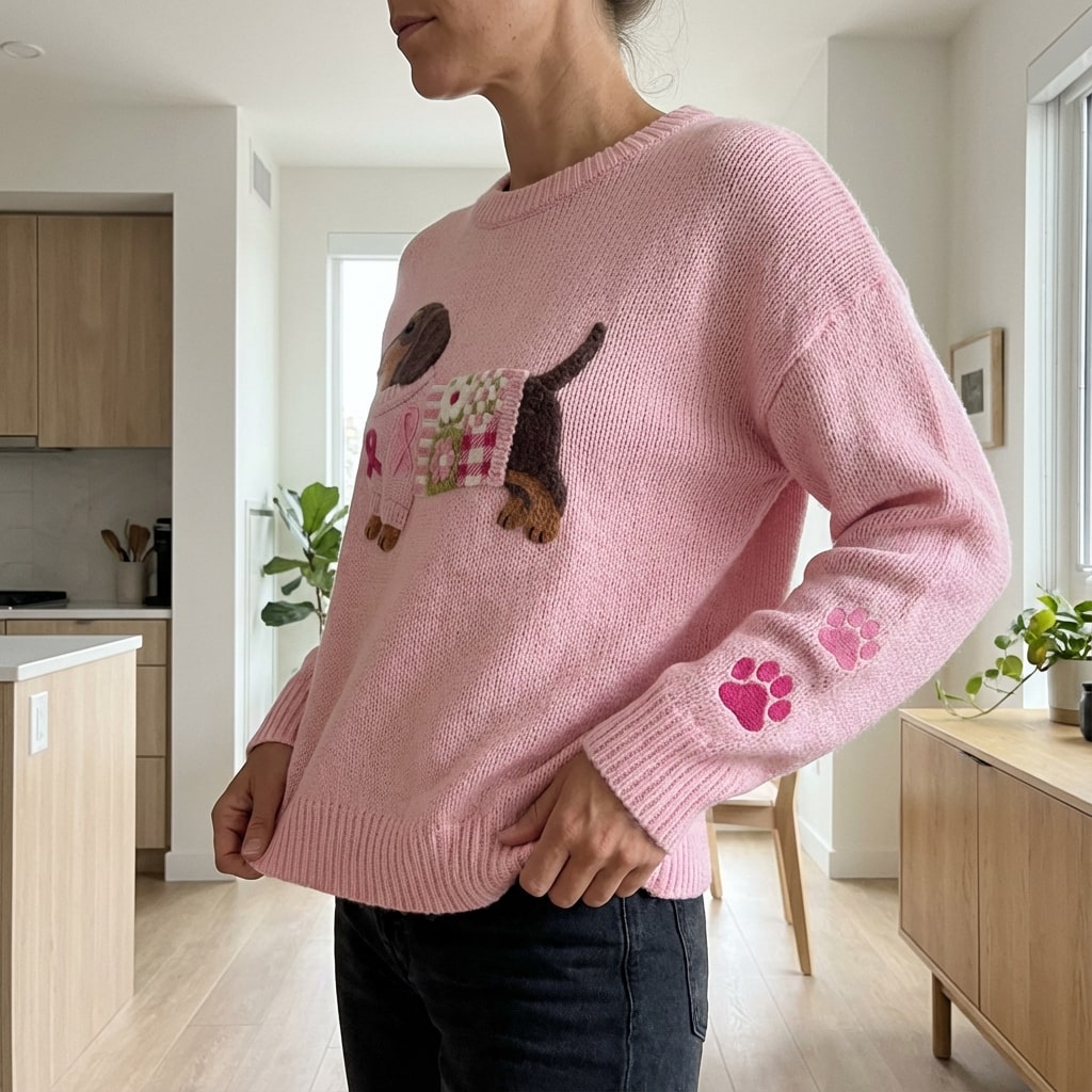 Daphne Women’s Sweater – Dachshund Design Jumper
