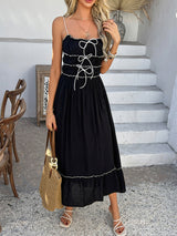 Elias Casual Bowtie Suspender Dress