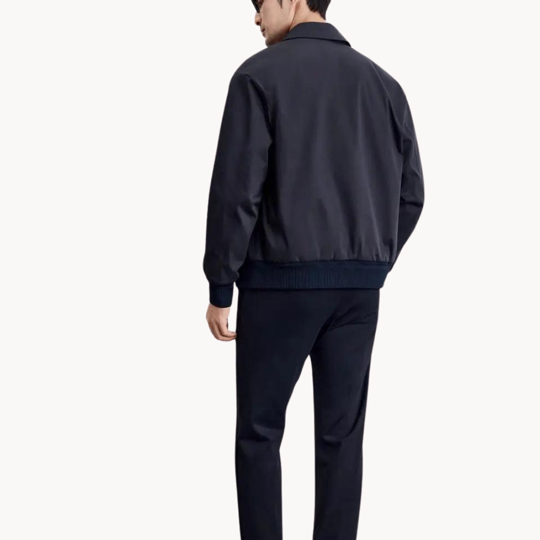 Rafael Men’s Canvas Jacket – Zippered Casual Business Jacket