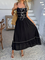 Elias Casual Bowtie Suspender Dress