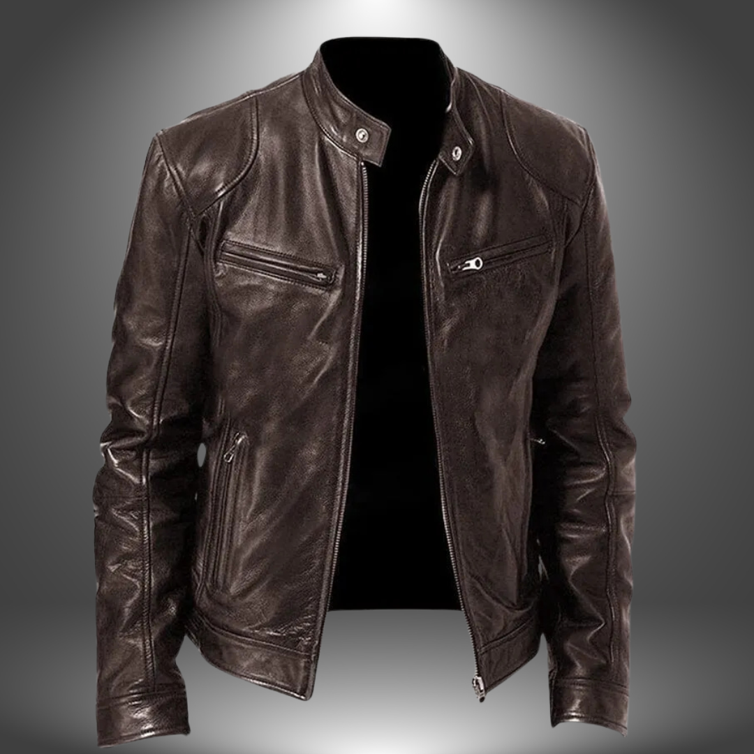Warren Craftsman Leather Jacket – Rugged Outerwear with Artisan Detailing