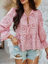 Ronan Lace Pleated Casual Boho Top