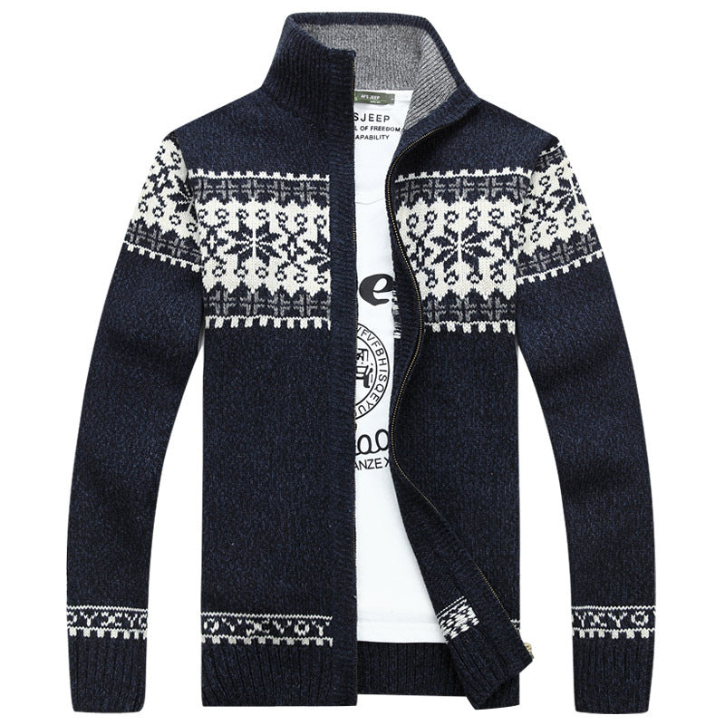 Leo Men’s Wool Cardigan – Nordic-Inspired Full-Zip Sweater