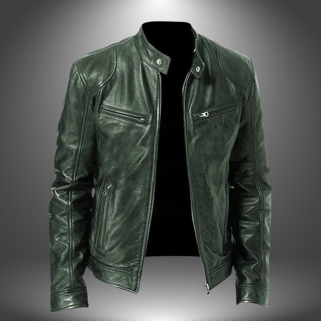 Warren Craftsman Leather Jacket – Rugged Outerwear with Artisan Detailing