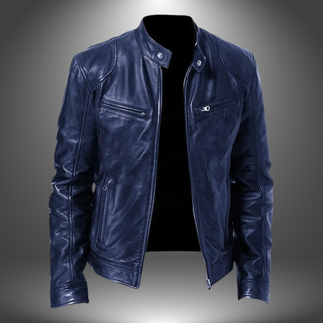 Warren Craftsman Leather Jacket – Rugged Outerwear with Artisan Detailing