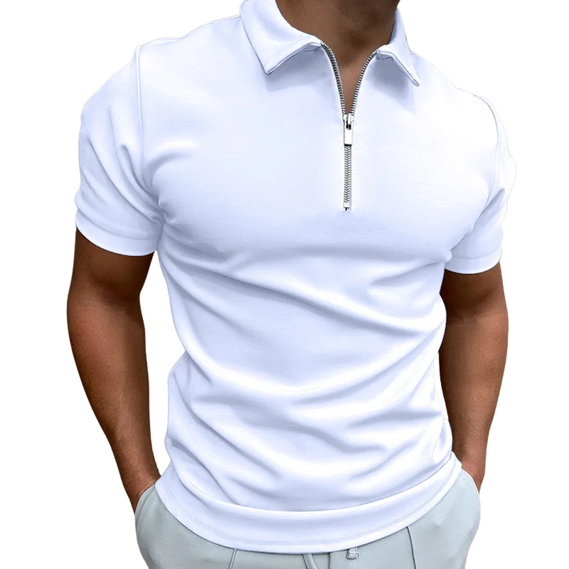 Dario Mid-Zip Polo - Slim-Fit Knit Polo with Modern Half-Zip Styling