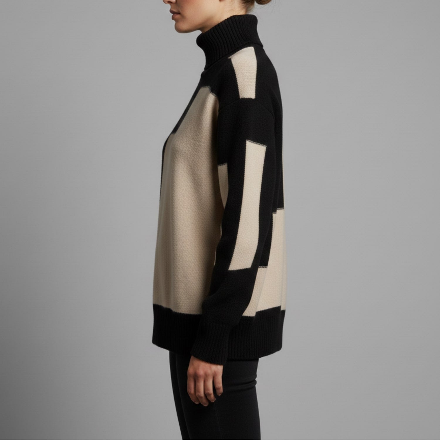 Lovi Women’s Turtleneck Sweater – Soft Knit Pullover with Warm Ribbed Texture