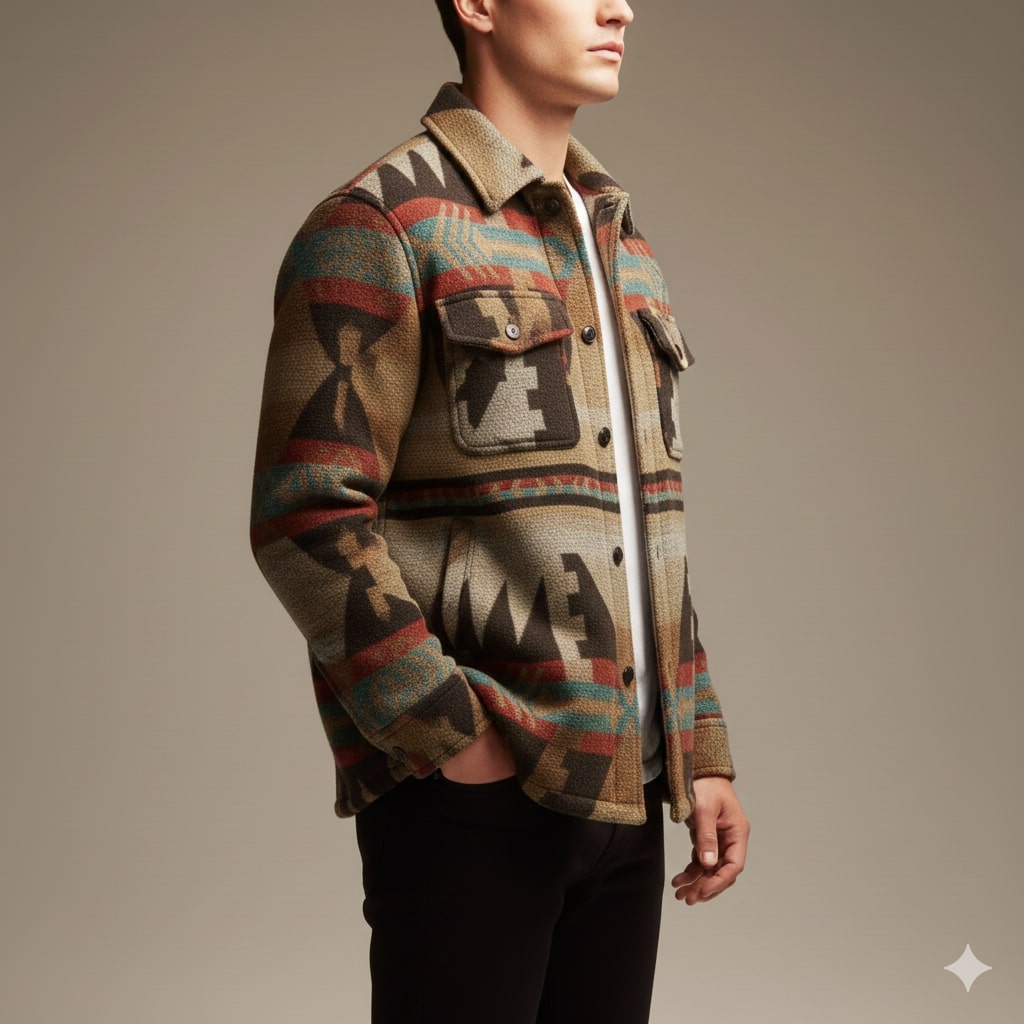 Orion Men’s Shirt Jacket – Premium Wool Blend Outerwear