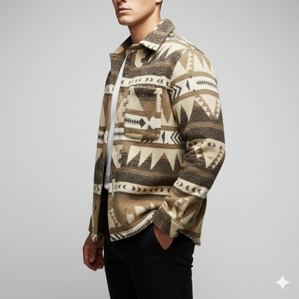 Orion Men’s Shirt Jacket – Premium Wool Blend Outerwear