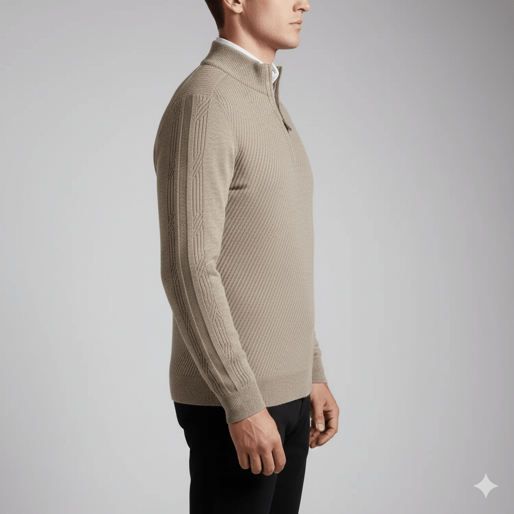 Sven Men’s Quarter-Zip Sweater – Lightweight Soft Knit Pullover