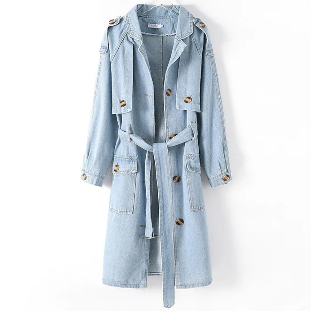 Zane Belted Denim Coat